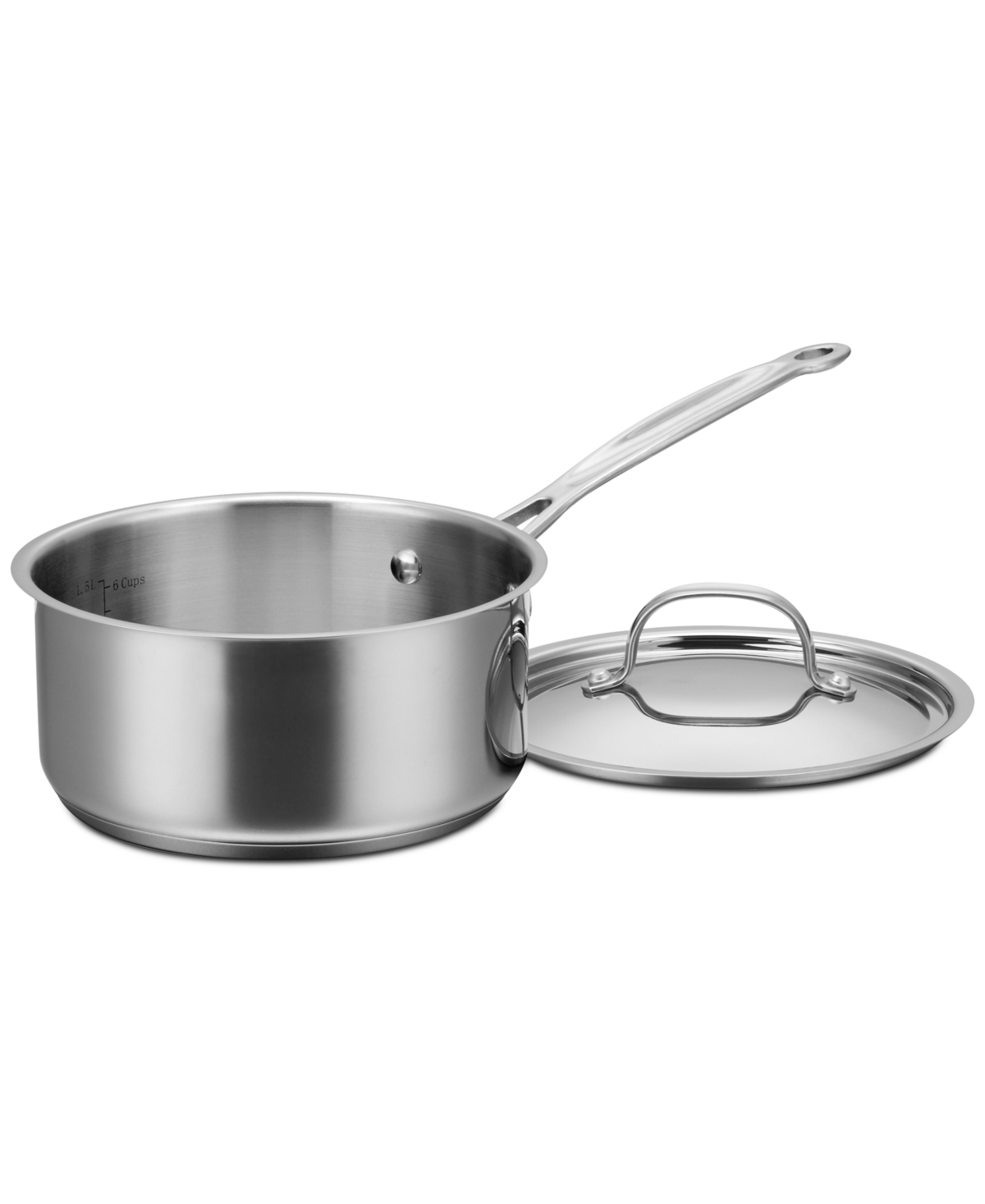 Cuisinart Chef's Classic Stainless Steel 2-qt. Pour Saucepan With Lid In Metallic