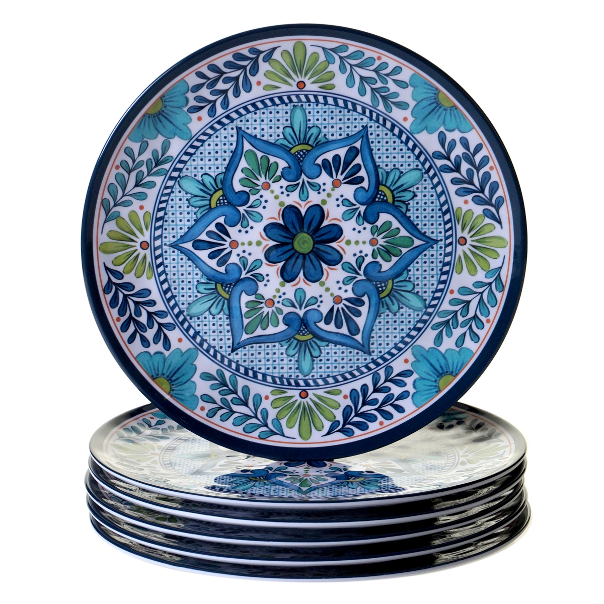 Multicolor Fоur Расk Certified International Talavera Melamine 19 x 8 Rectangular Platter 