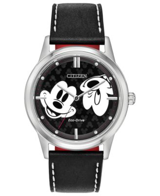 Citizen - Unisex Black Leather Strap Watch 40mm