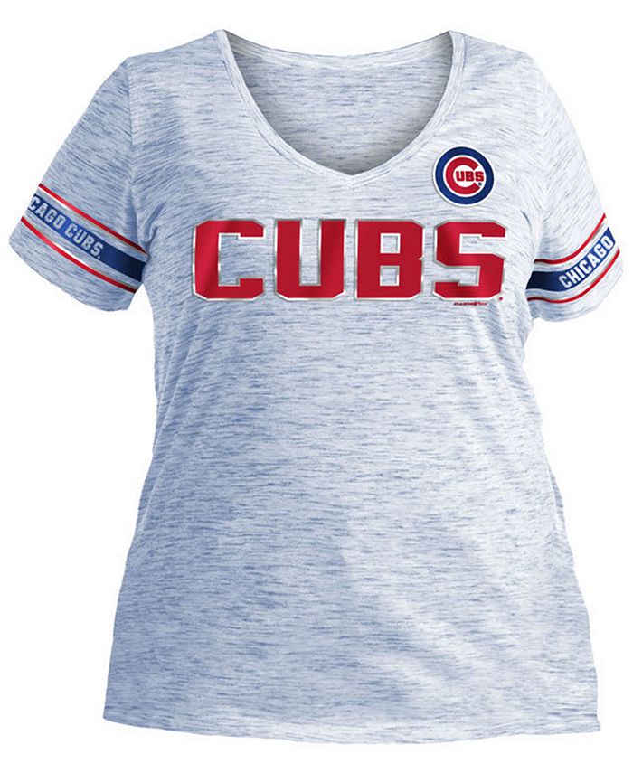 5th & Ocean Big Girls Chicago Cubs Spacedye T-Shirt - Macy's