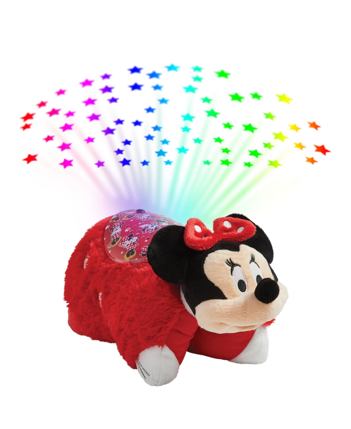 Pillow Pets Kids' Disney Rockin The Dots Minnie Sleeptime Lite In Medium Red