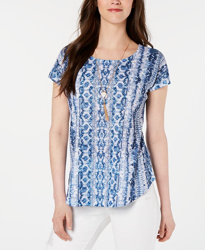 Style & Co Printed T-Shirt, Created for Macy's - Macy's