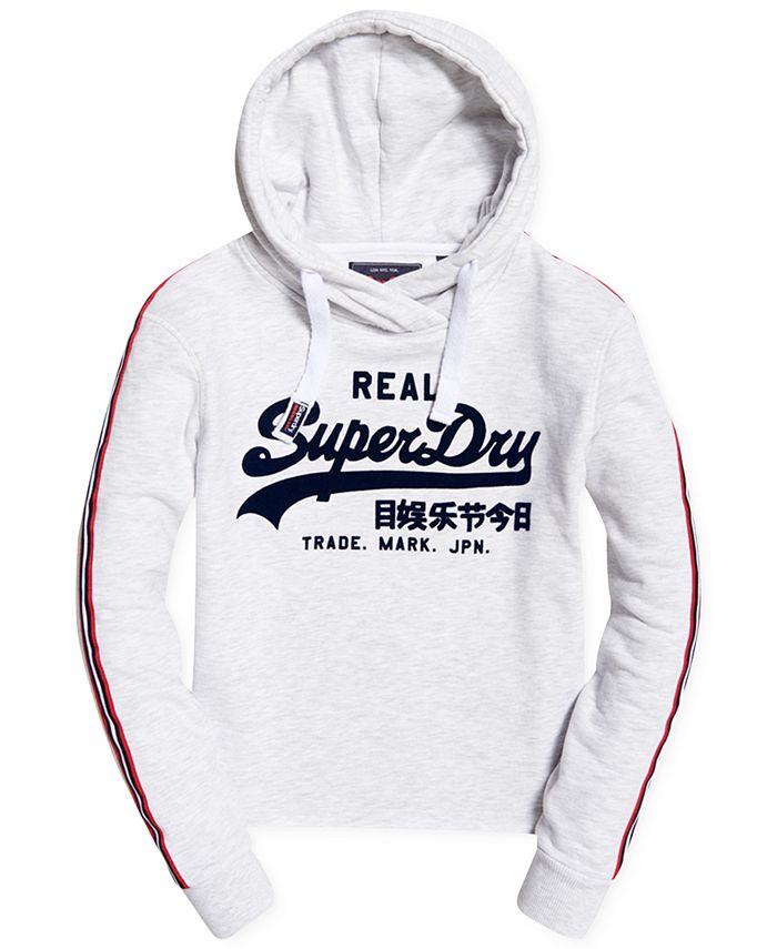 Superdry Logo Cropped Hooded Sweatshirt - Macy's