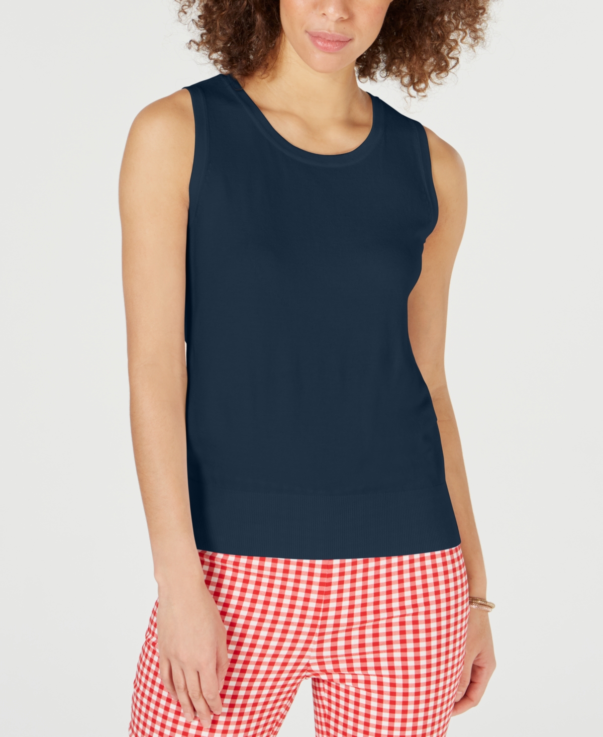 Charter Club Sleeveless Crew-Neck Sweater, Created for Macy's - Intrepid Blue