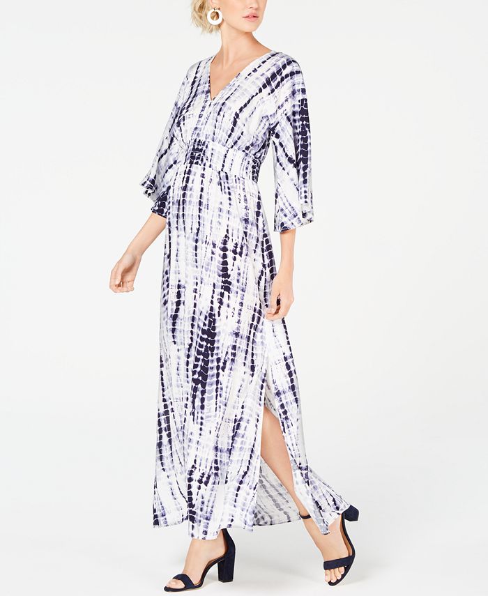 INC International Concepts INC Petite Kimono Sleeve Tie Dye Maxi
