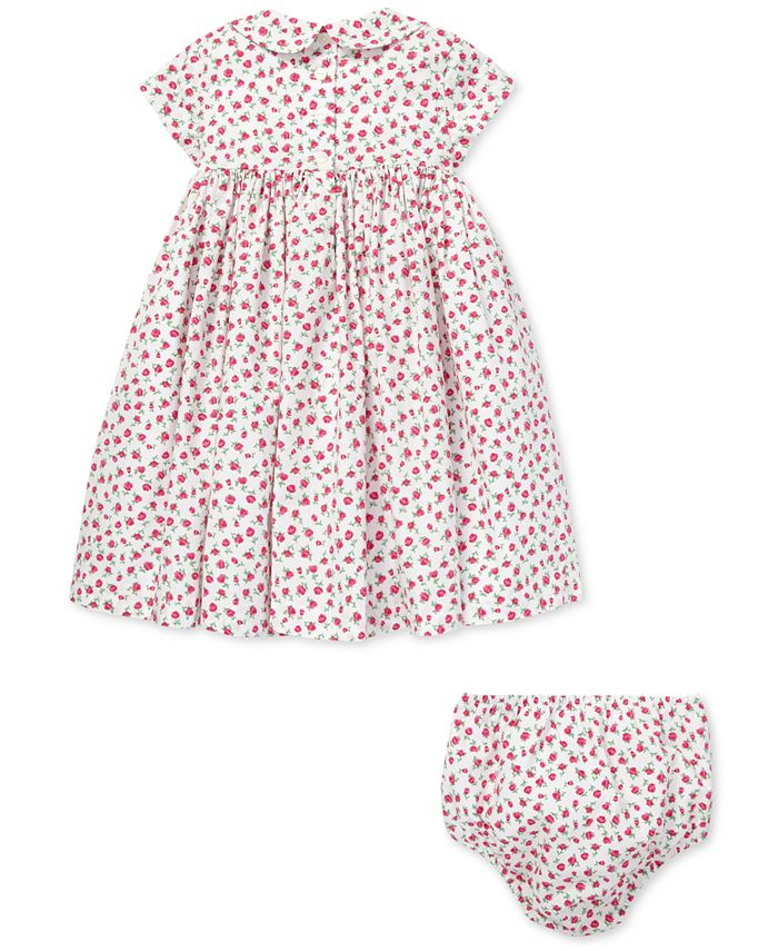 ralph lauren floral smocked cotton dress