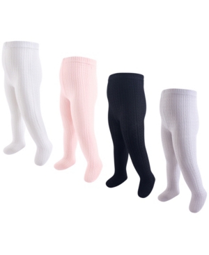 Hudson Baby Girl Cotton Tights 4Pack