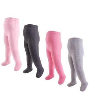 Hudson Baby Girl Cotton Tights 4Pack