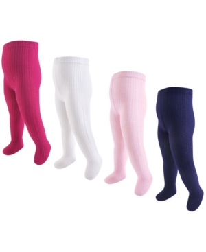 Hudson Baby Girl Cotton Tights 4Pack