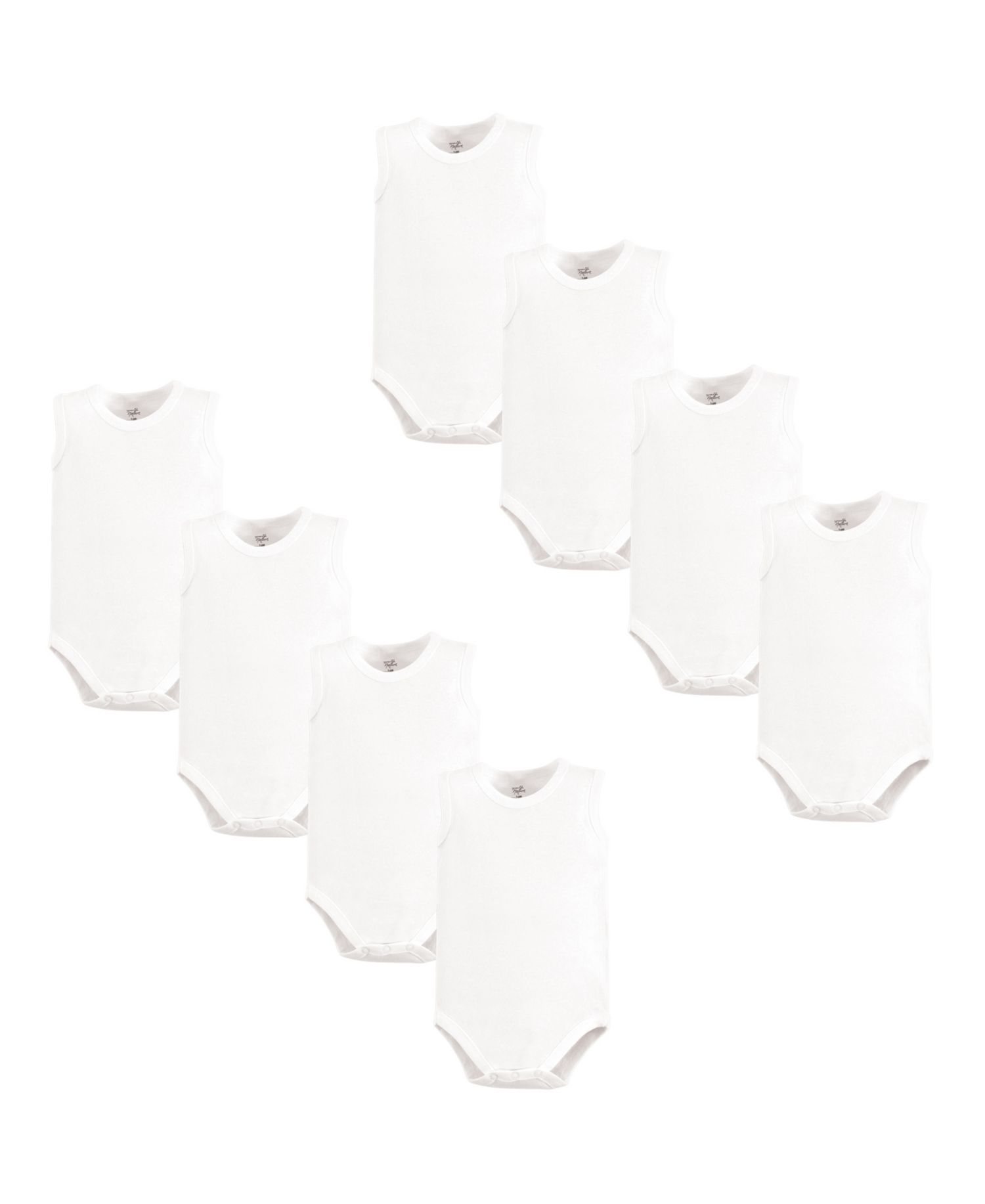 8Pk Sleeveless Natural Bodysuits