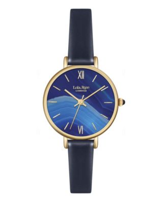 Lola Rose Women's Blue Sandstone Watch with Rose Gold Tone Milanese Steel Band Lola Rose Women\u0027s Blue Sandstone Watch with Rose Gold Milanese