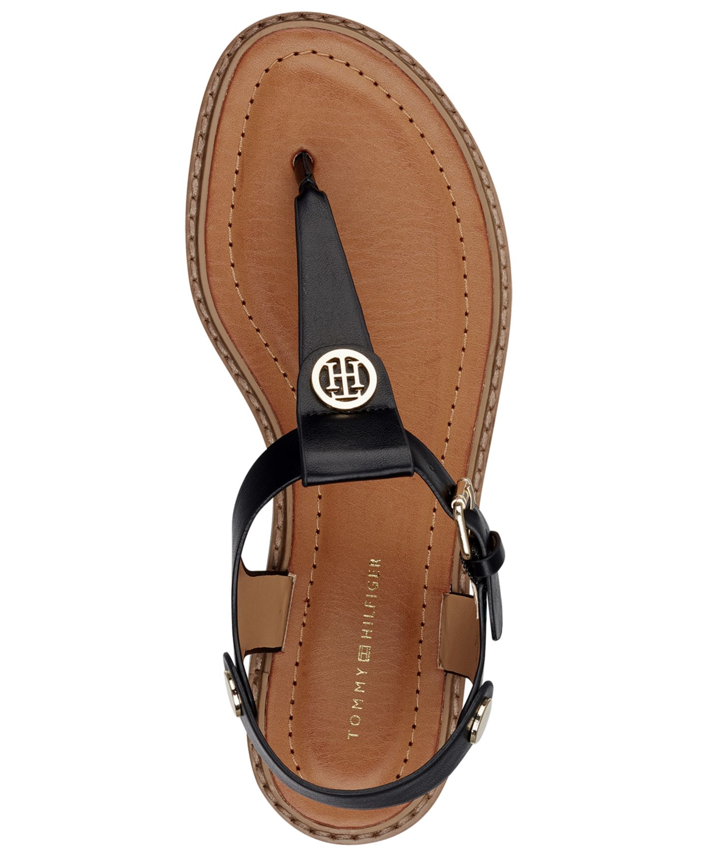 Женские сандалии Tommy Hilfiger Bennia Flat Thong, цвет: Чёрный — фото 4