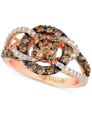 image of Le Vian Chocolatier Diamond Statement Ring (1-1/2 ct. t.w.) in 14k Rose Gold