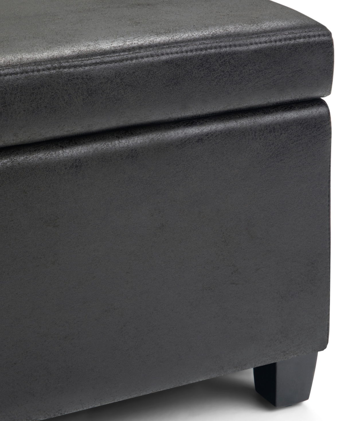 Avalon Contemporary Rectangle Storage Ottoman Bench