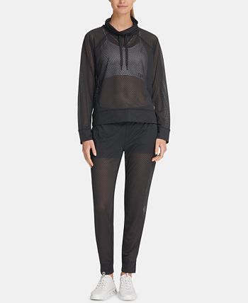 DKNY - Mesh Funnel-Neck Top