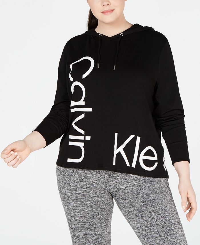 Calvin klein hoodie plus size clearance