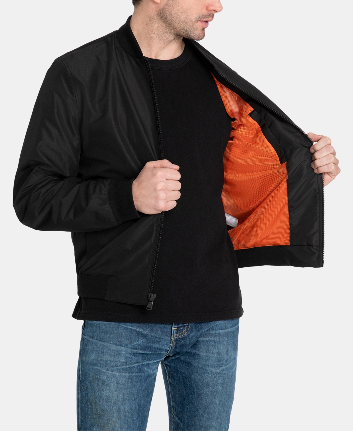 Michael Kors Men's Bomber Jacket, Created For Macy's In Black