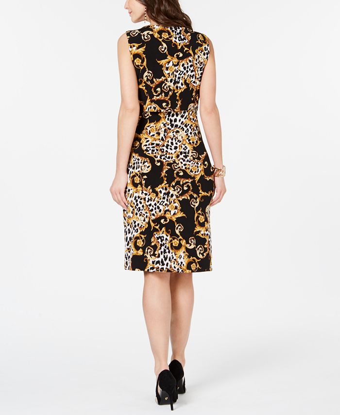 Thalia Sodi Printed O-Ring Sheath Dress, Created for Macy's - Macy's