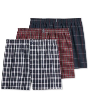 Jockey Men's 3-Pk Woven Boxers