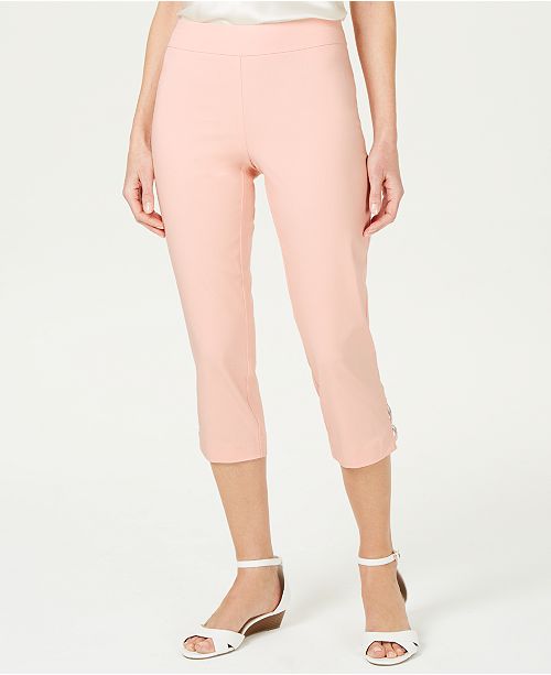JM Collection Embellished Capri Pants, Created for Macy's - Pants & Capris - Women - Macy's