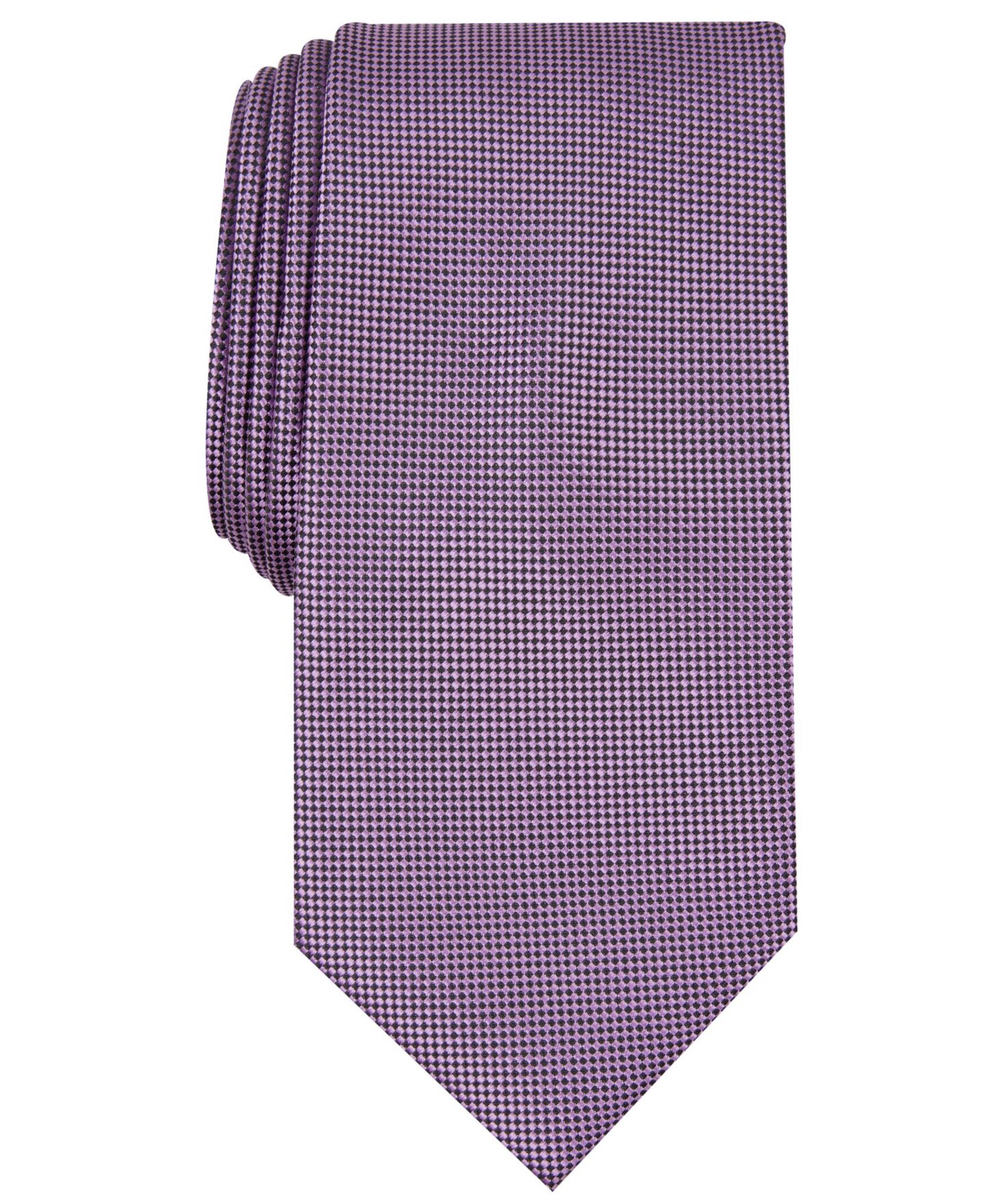 Мужской однотонный галстук Perry Ellis Oxford, цвет: Сливовый ягодный — фото 1