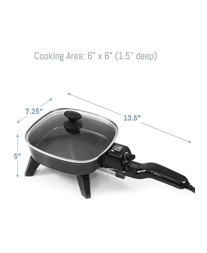 Elite Gourmet Elite Cuisine 7x7 inch Personal Electric Nonstick Stir