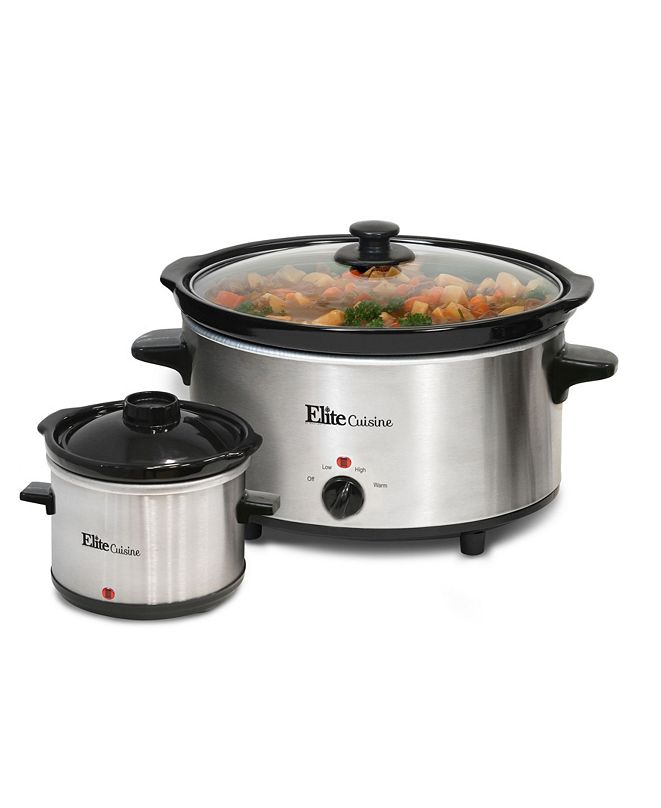 Elite by Maxi-Matic Elite Cuisine 5 Quart Slow Cooker with ...