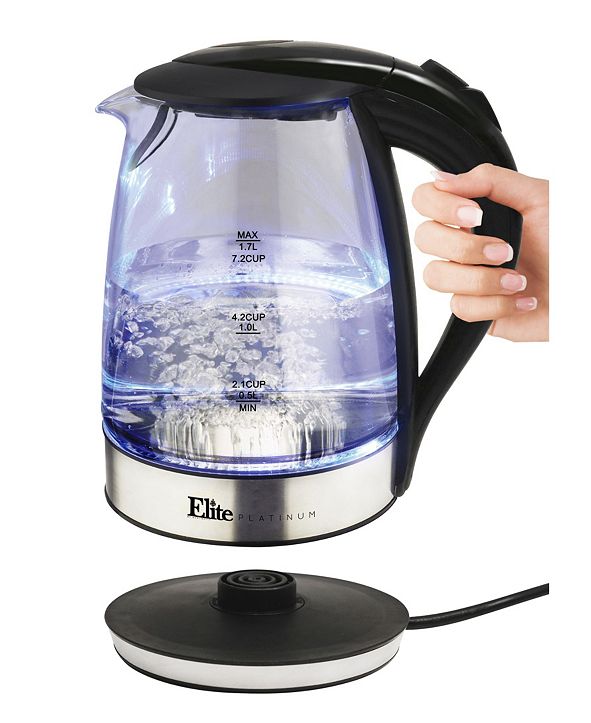Elite by MaxiMatic Elite Platinum 1.7L Cordless Glass Kettle & Reviews
