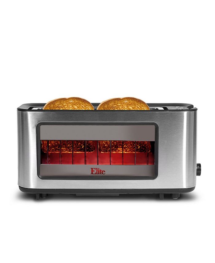 Elite by MaxiMatic Elite Platinum Stainless Steel and Glass 2 Slice