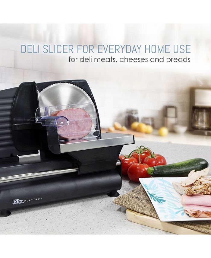 Elite Gourmet Precision Electric Deli Food Meat Slicer with 7.5