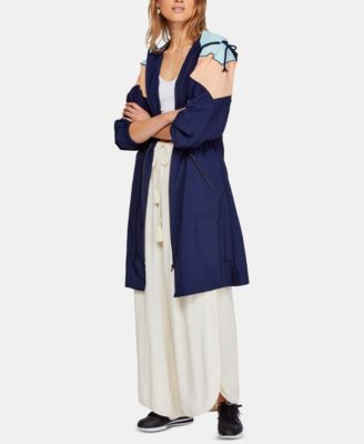 Free People - Colorblocked Long Windbreaker