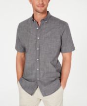 Macys mens casual short sleeve shirts best sale