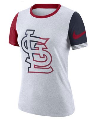 Nike Women's St. Louis Cardinals Slub Logo Crew T-Shirt - Macy's