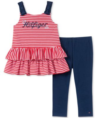 Tommy Hilfiger - Baby Girls 2-Pc. Ruffle-Hem Tunic & Leggings Set