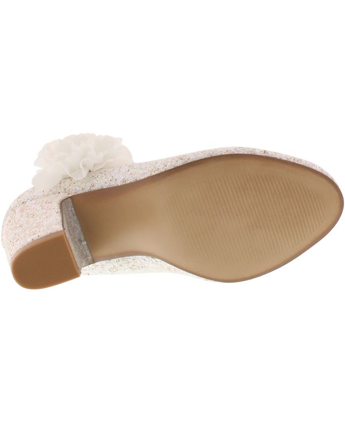 Badgley Mischka Little & Big Girls Kylie Flower Block Heel Macy's