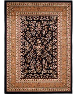 Lyndhurst LNH331 Black and Tan 8' x 11' Area Rug