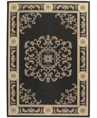 Courtyard CY2914 Black and Sand 5'3" x 7'7" Outdoor Area Rug