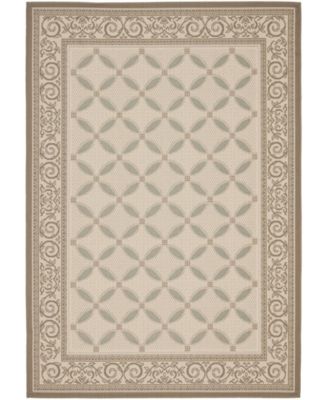 Courtyard CY7107 Beige and Dark Beige 5'3" x 7'7" Outdoor Area Rug