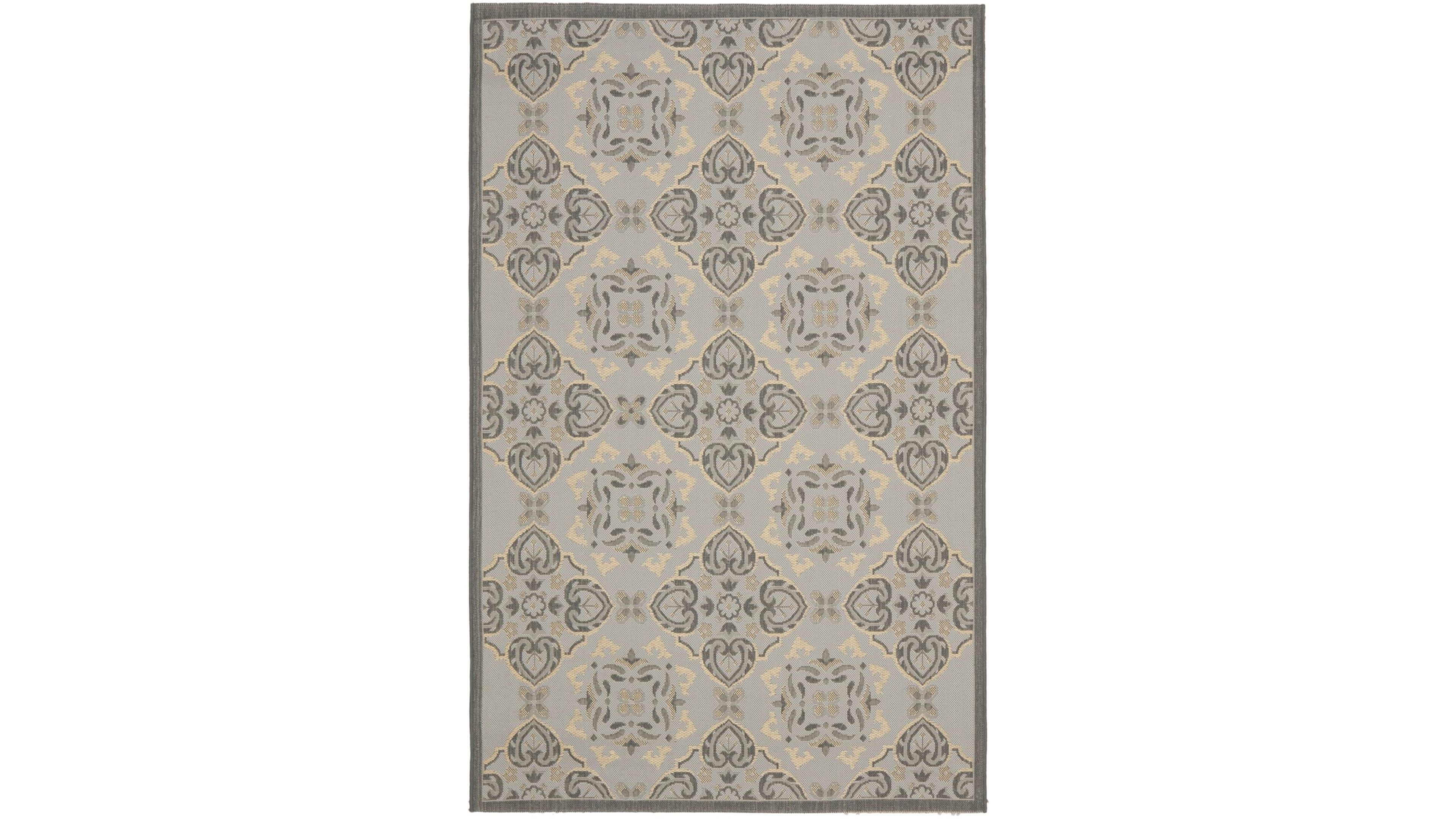 Safavieh Courtyard CY7978 Light Gray and Anthracite 8' x 11' Sisal Weave Outdoor Area Rug