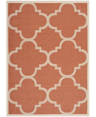 Courtyard CY6243 Terracotta 5'3" x 7'7" Sisal Weave Outdoor Area Rug