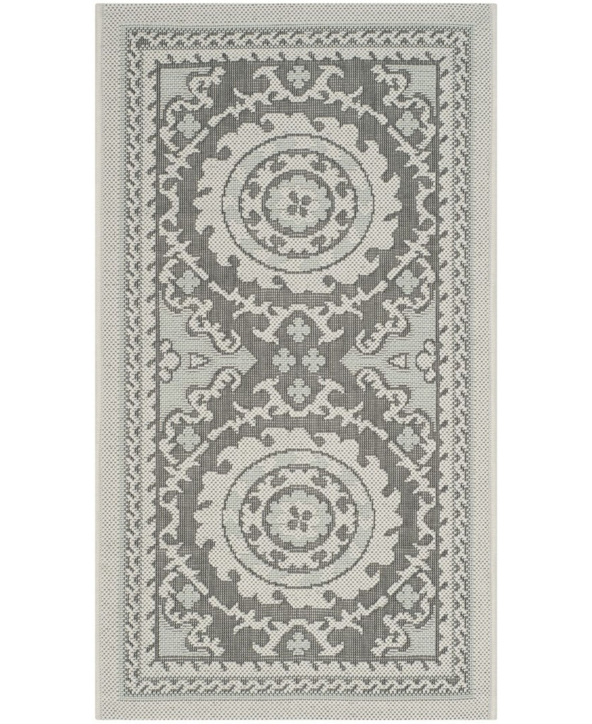Safavieh Courtyard CY7059 Light Gray and Anthracite 2'7
