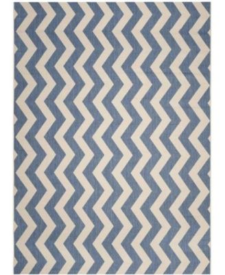 Courtyard CY6245 Blue and Beige 8' x 11' Sisal Weave Outdoor Area Rug