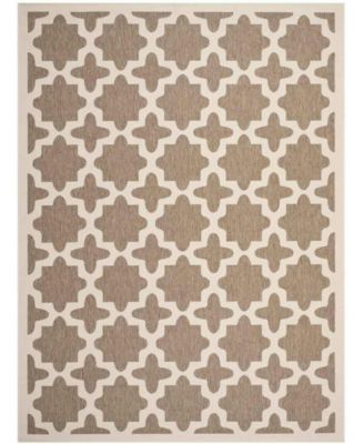 Courtyard CY6913 Brown and Bone 8' x 11' Sisal Weave Outdoor Area Rug