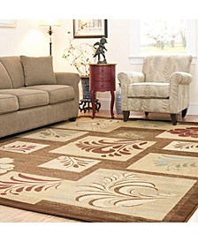 Lyndhurst Brown and Multi 8'9" x 12' Area Rug