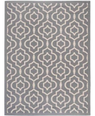 Courtyard CY6926 Anthracite and Beige 8' x 11' Sisal Weave Outdoor Area Rug