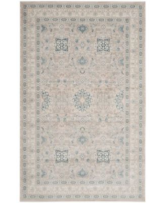 Archive Gray and Blue 6'7" x 9'2" Area Rug
