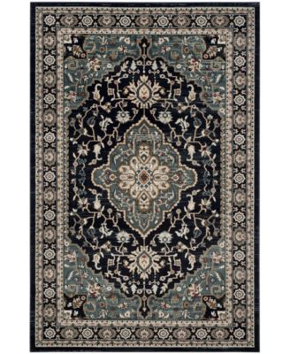 Lyndhurst LNH338 Anthracite and Teal 8' x 10' Area Rug
