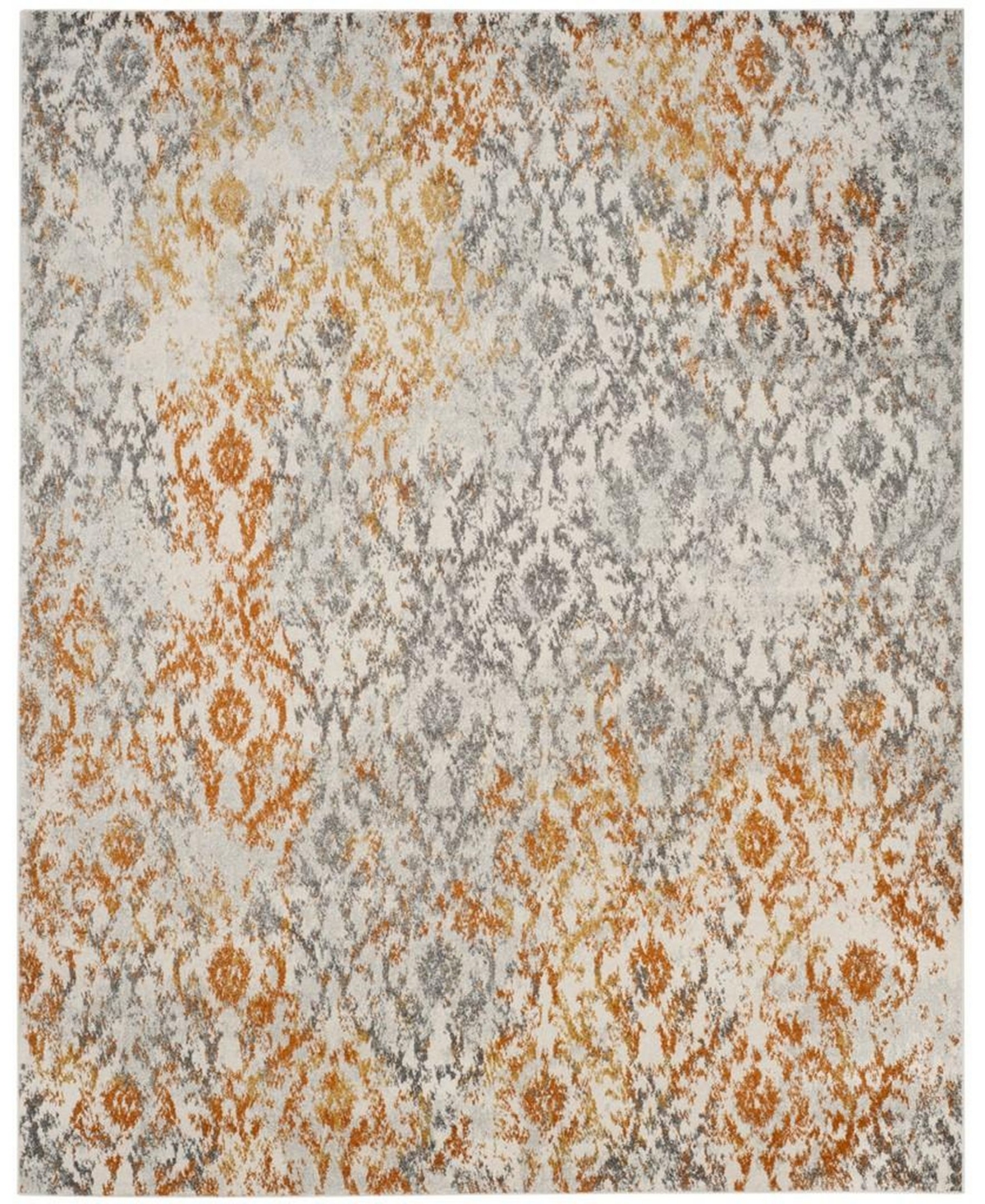 Safavieh Madison MAD608K Cream and Orange 9' x 12' Area Rug - Cream