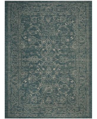 Courtyard CY8680 Turquoise 8' x 11' Sisal Weave Outdoor Area Rug