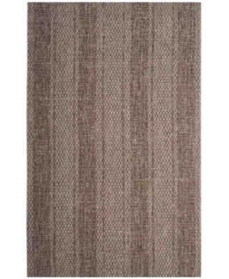Courtyard CY8736 Light Beige and Light Brown 5'3" x 7'7" Sisal Weave Outdoor Area Rug
